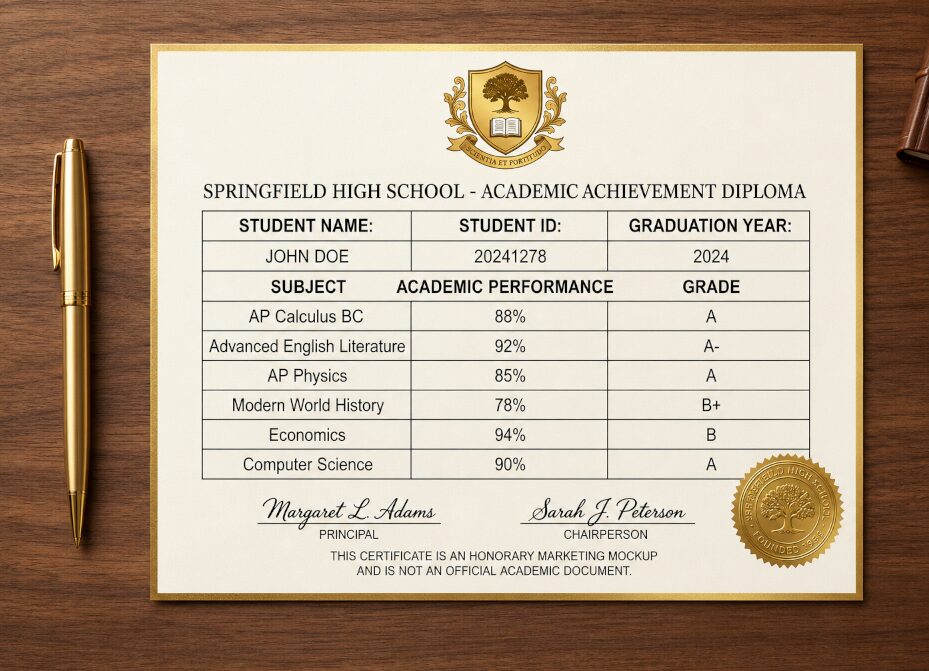 Graduation certificate qualification diploma documentation grid thumbnail.