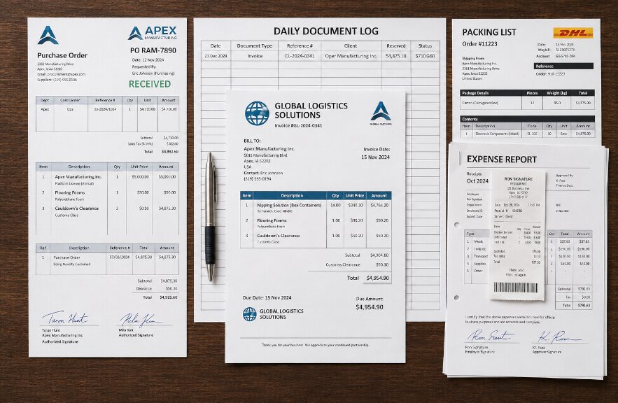 Financial receipt statement transaction business invoice paper outline.